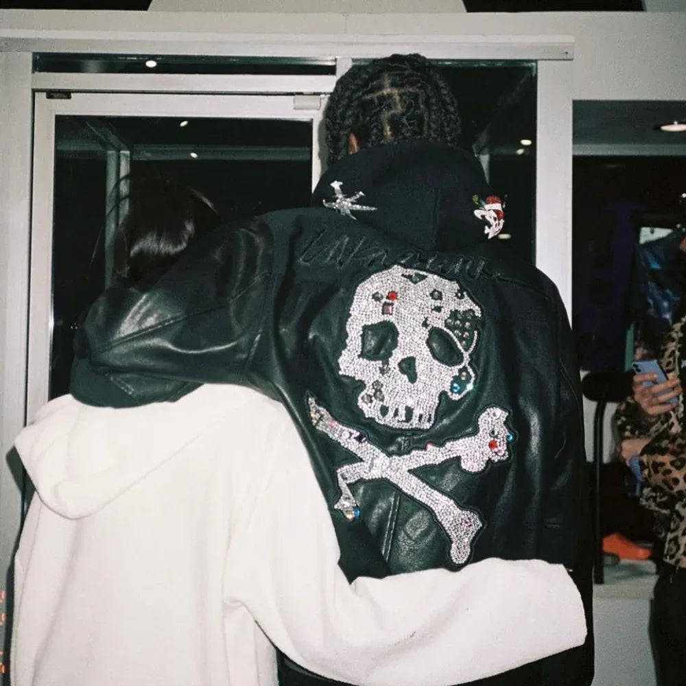 Jewel Skeleton Leather Jacket - UNKNOWN LONDON - VENTURER