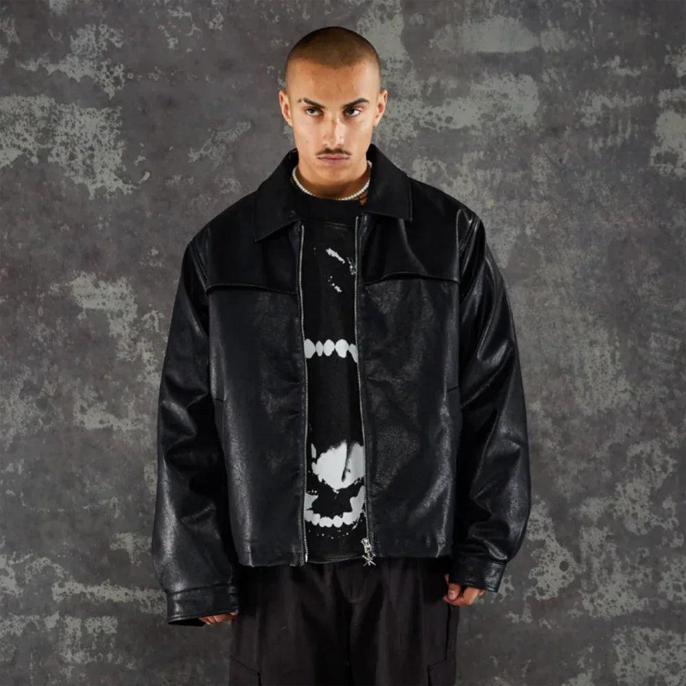 Jewel Skeleton Leather Jacket - UNKNOWN LONDON - VENTURER