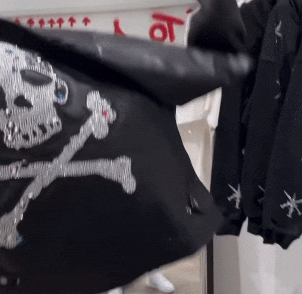 Jewel Skeleton Leather Jacket