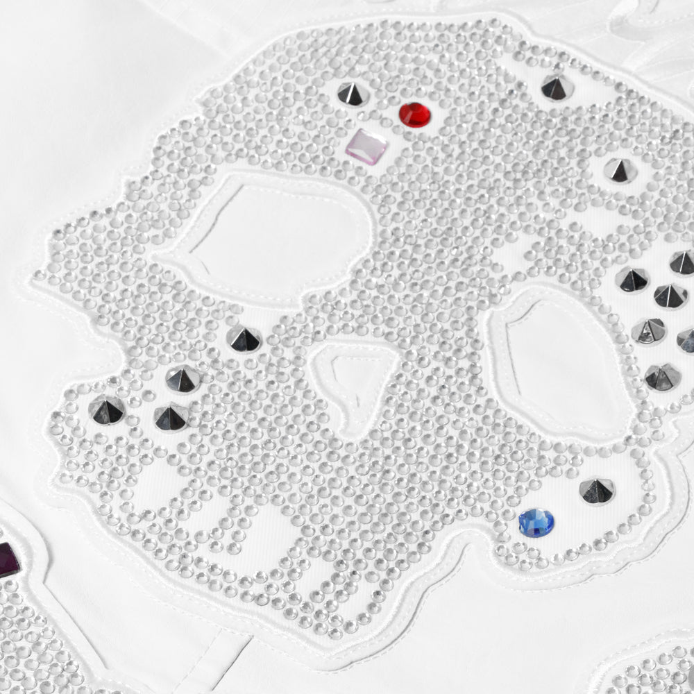 Jewel Skeleton Leather Jacket