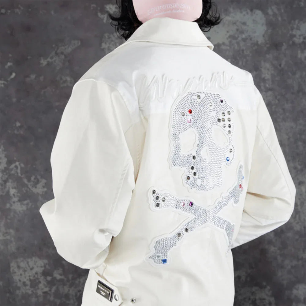 Jewel Skeleton Leather Jacket - UNKNOWN LONDON - VENTURER