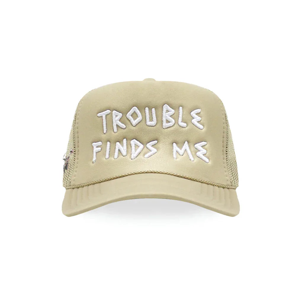 Trouble Finds Me Trucker Hat - FOR THOSE WHO SIN - VENTURER