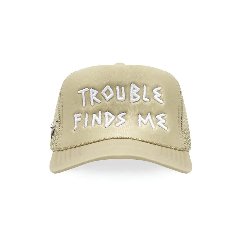 Trouble Finds Me Trucker Hat - FOR THOSE WHO SIN - VENTURER