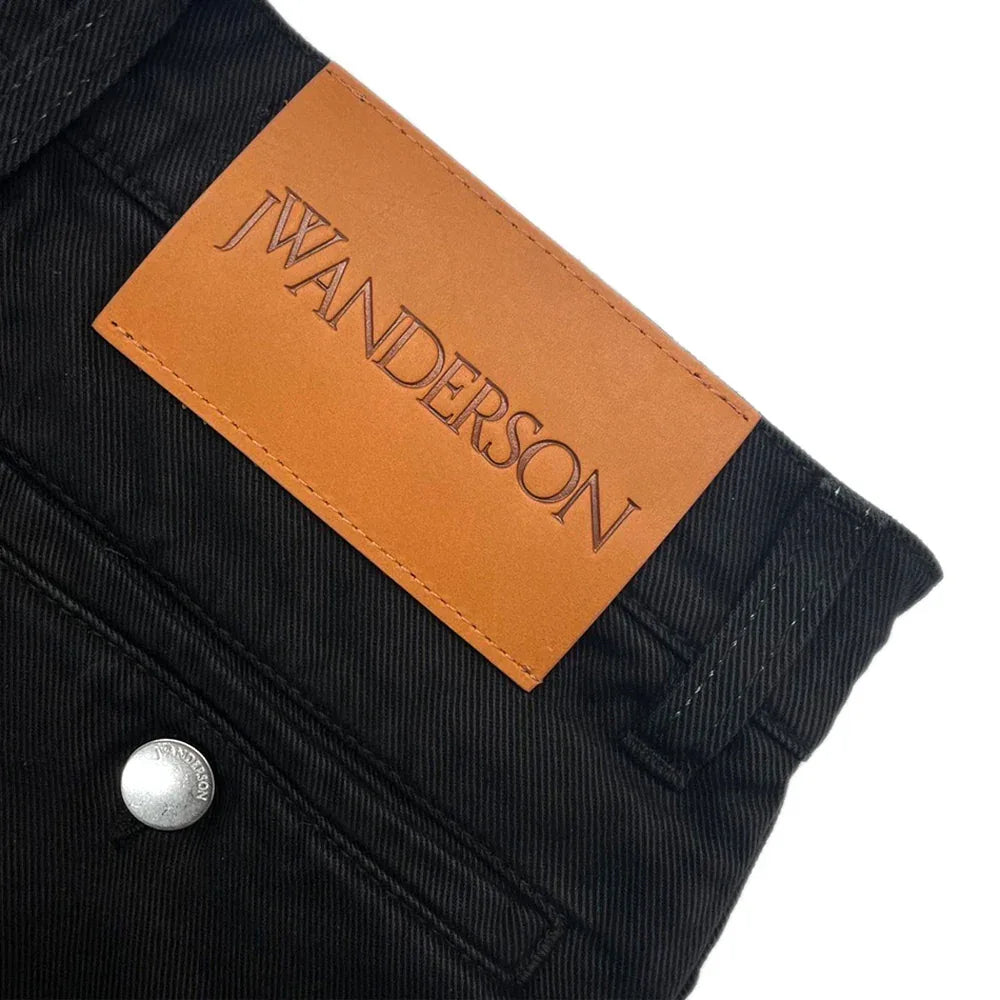 Logo Grid Cuff Wide Leg Jeans - JW ANDERSON - VENTURER