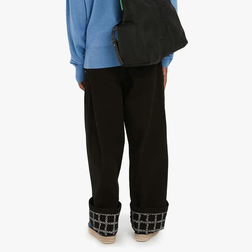 Logo Grid Cuff Wide Leg Jeans - JW ANDERSON - VENTURER