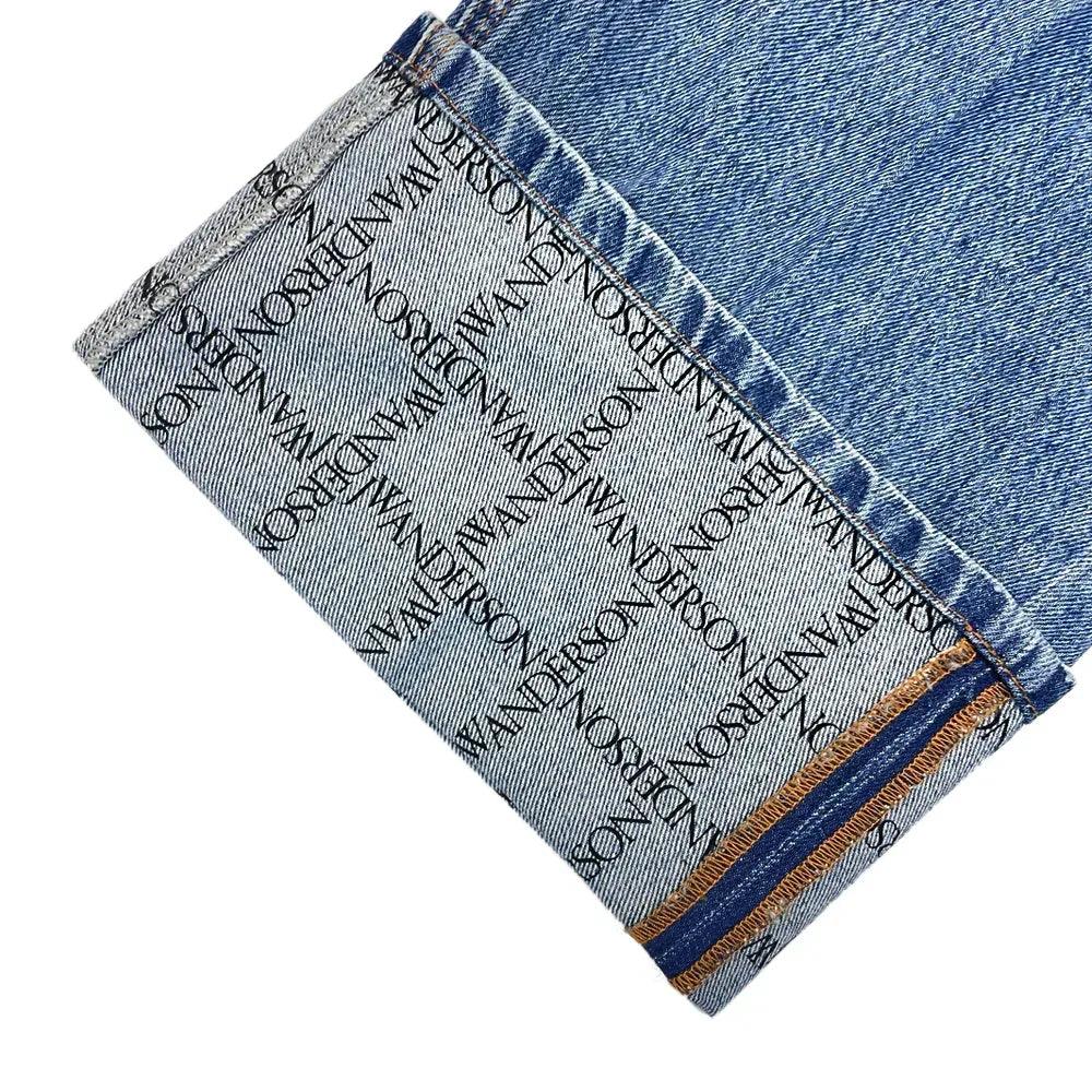 Logo Grid Cuff Wide Leg Jeans - JW ANDERSON - VENTURER