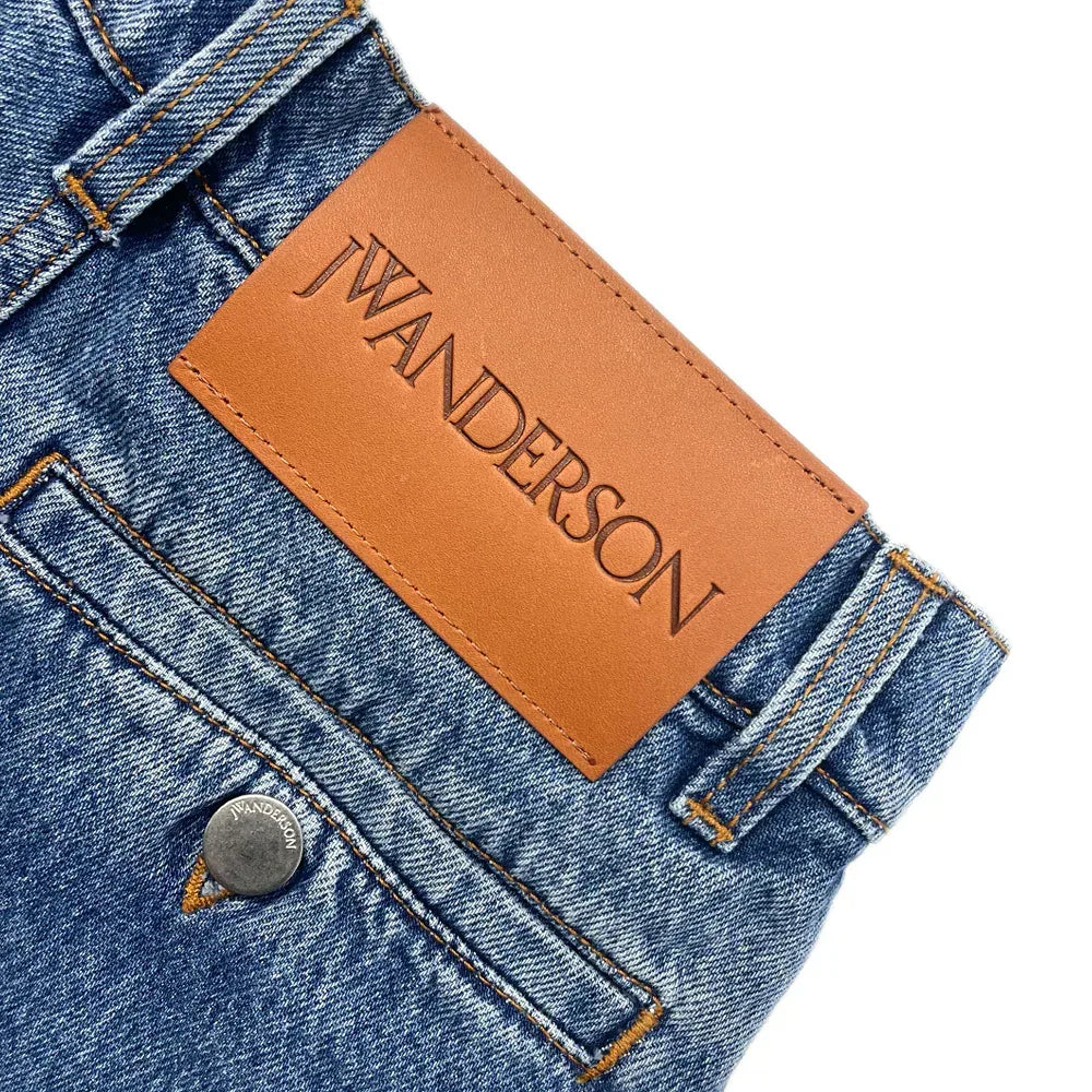 Logo Grid Cuff Wide Leg Jeans - JW ANDERSON - VENTURER