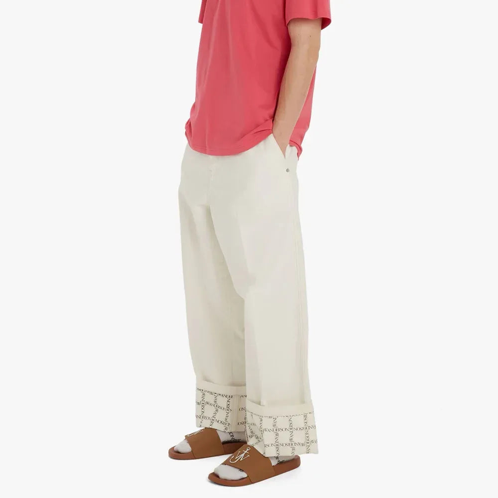 Logo Grid Cuff Wide Leg Jeans - JW ANDERSON - VENTURER