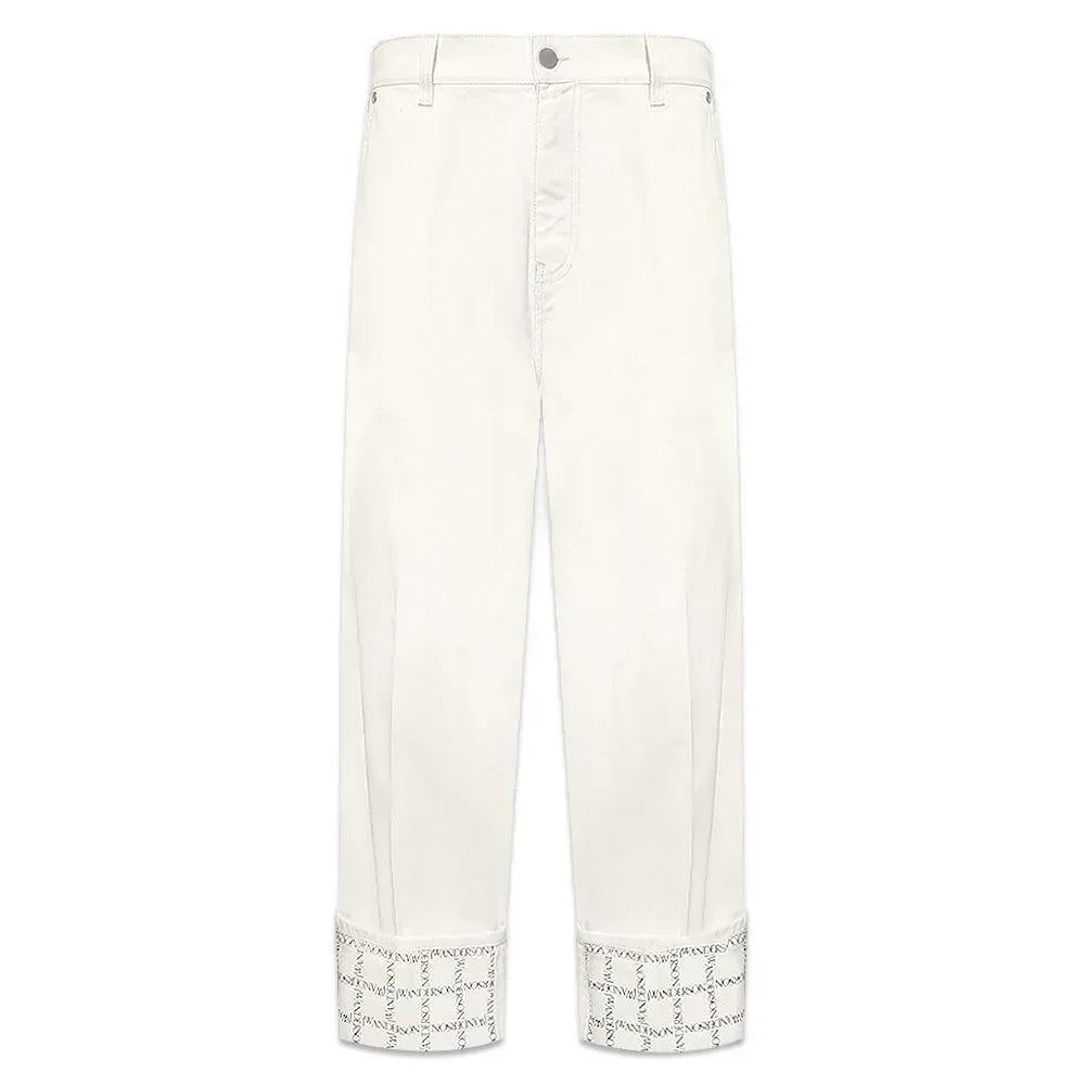 Logo Grid Cuff Wide Leg Jeans - JW ANDERSON - VENTURER