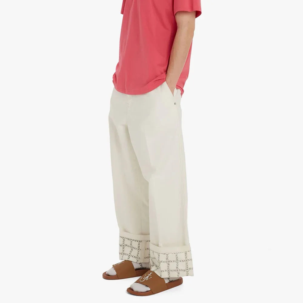 Logo Grid Cuff Wide Leg Jeans - JW ANDERSON - VENTURER