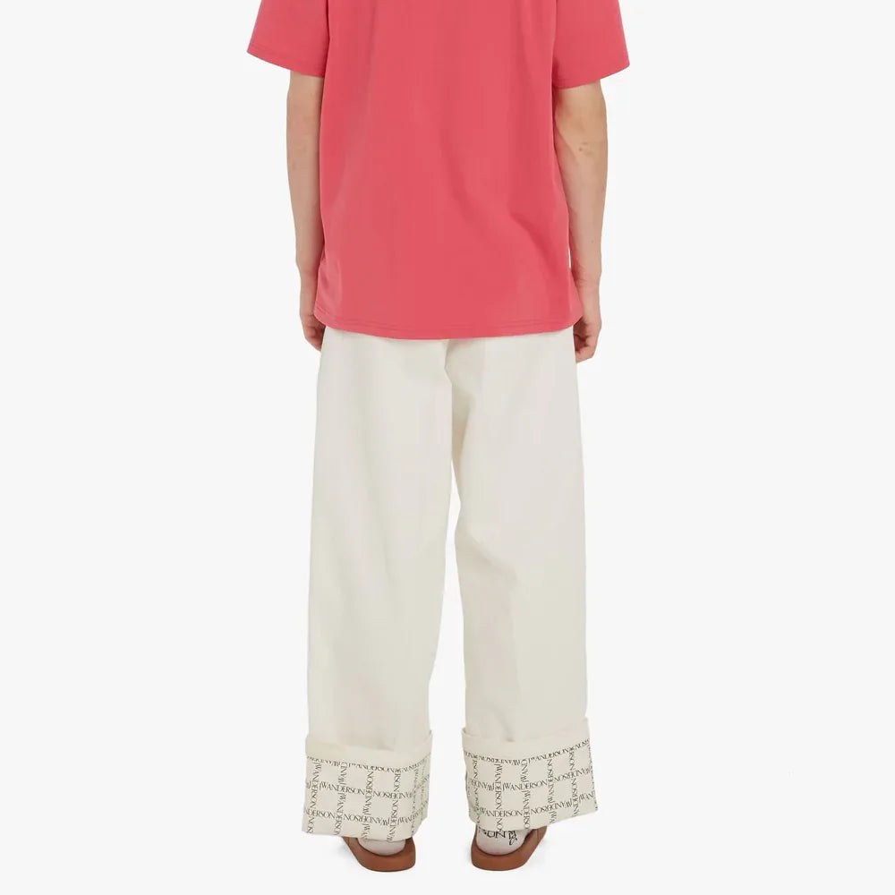 Logo Grid Cuff Wide Leg Jeans - JW ANDERSON - VENTURER