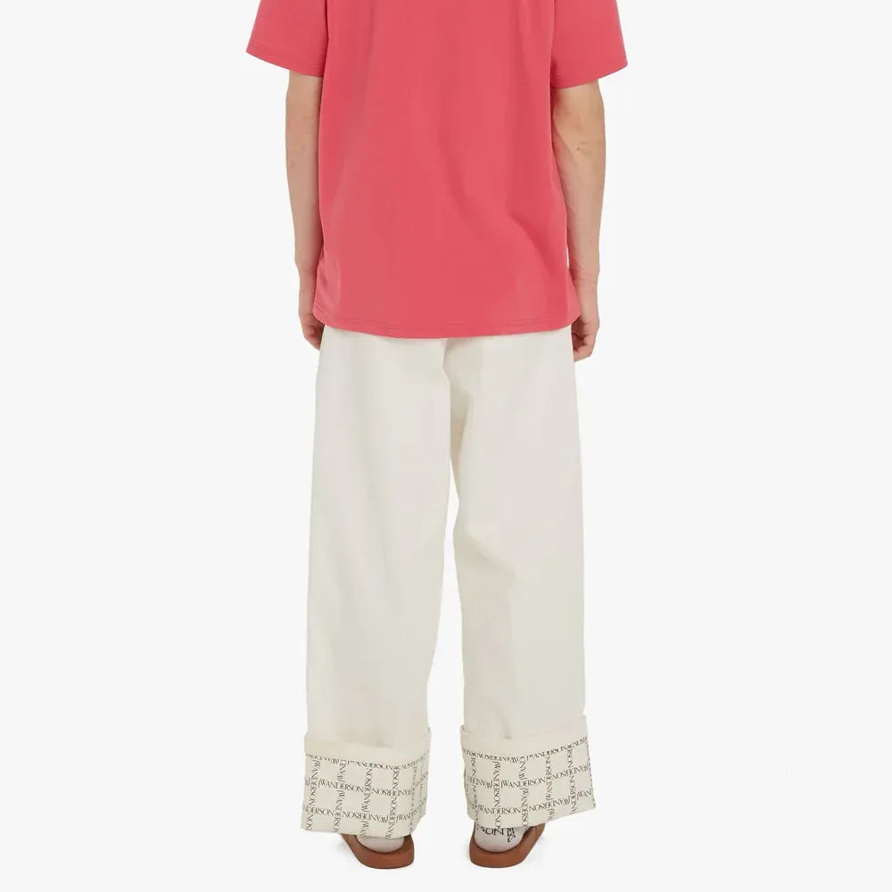 Logo Grid Cuff Wide Leg Jeans - JW ANDERSON - VENTURER