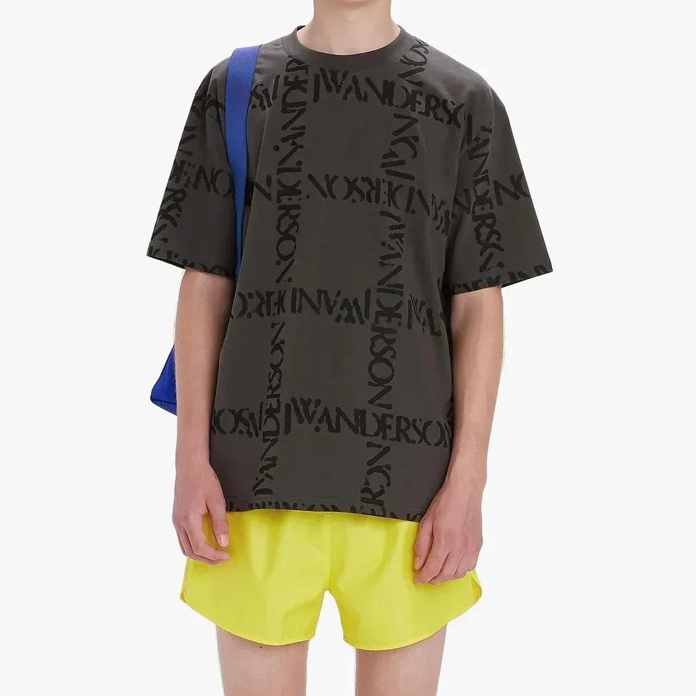 Oversize Logo Grid T-Shirt - JW ANDERSON - VENTURER