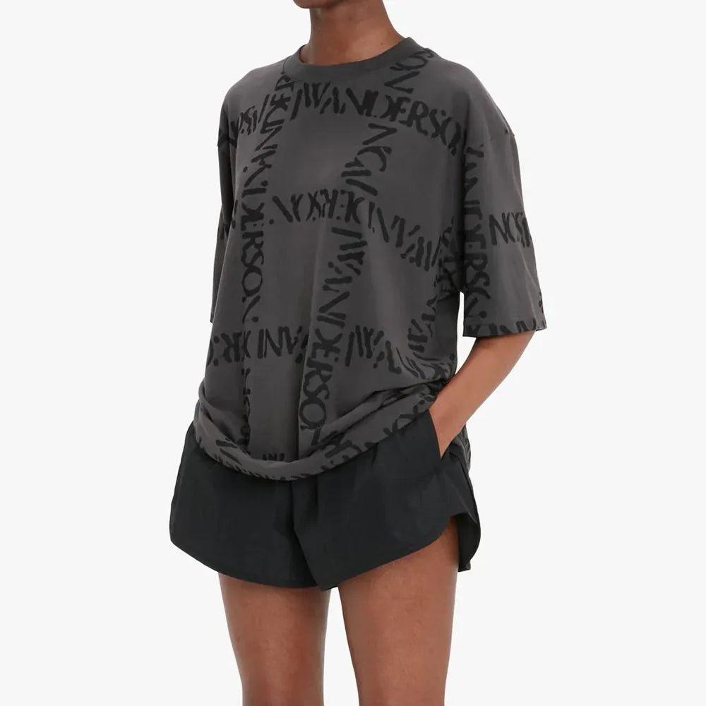 Oversize Logo Grid T-Shirt - JW ANDERSON - VENTURER