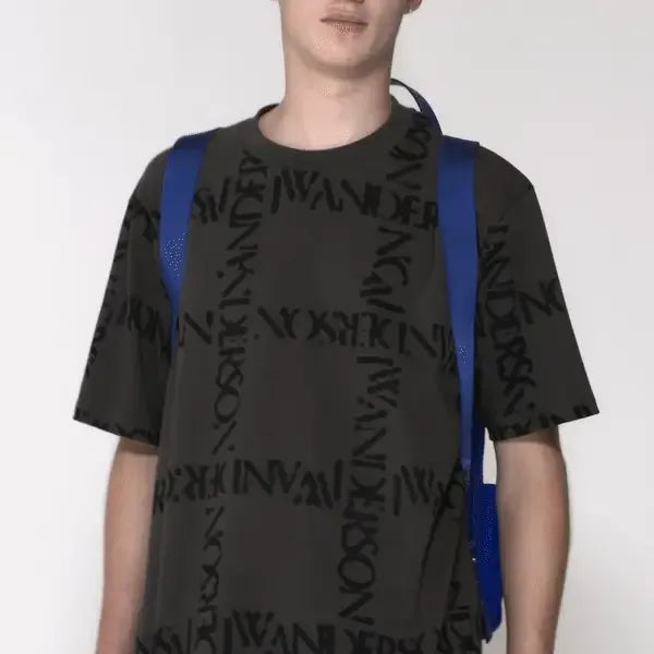 Oversize Logo Grid T-Shirt - JW ANDERSON - VENTURER