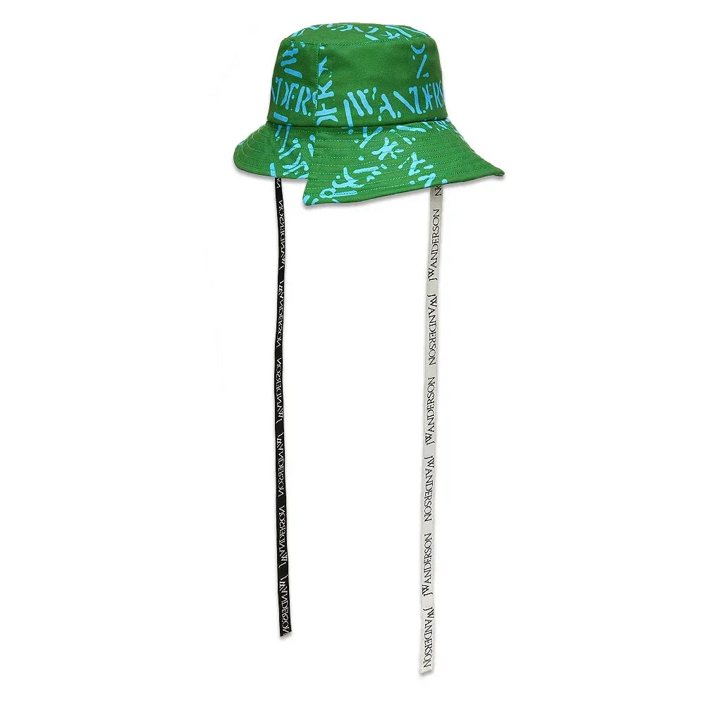 Logo Grid Asymmetric Bucket Hat - JW ANDERSON - VENTURER