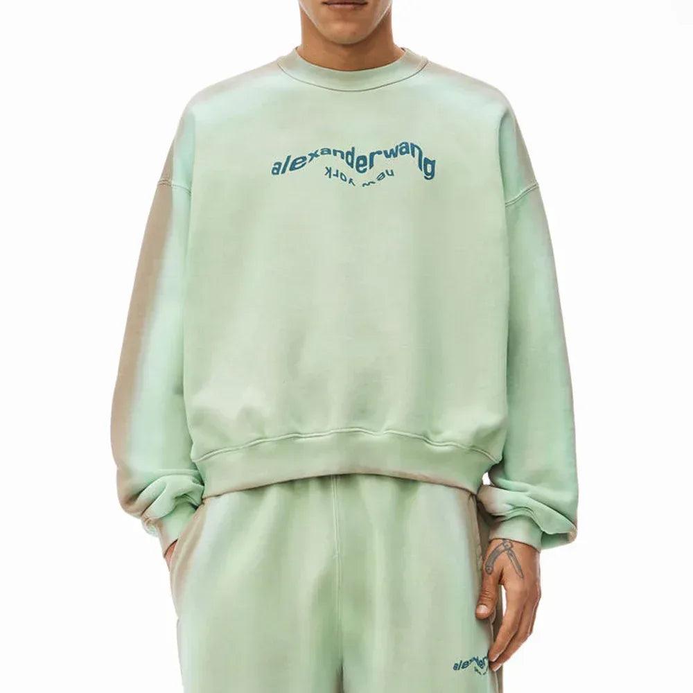 Warp Logo Garment Dye Sweatshirt - ALEXANDER WANG - VENTURER