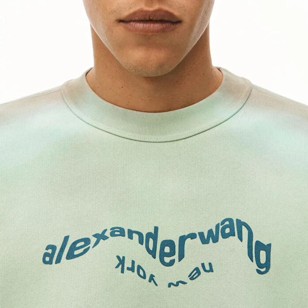 Warp Logo Garment Dye Sweatshirt - ALEXANDER WANG - VENTURER