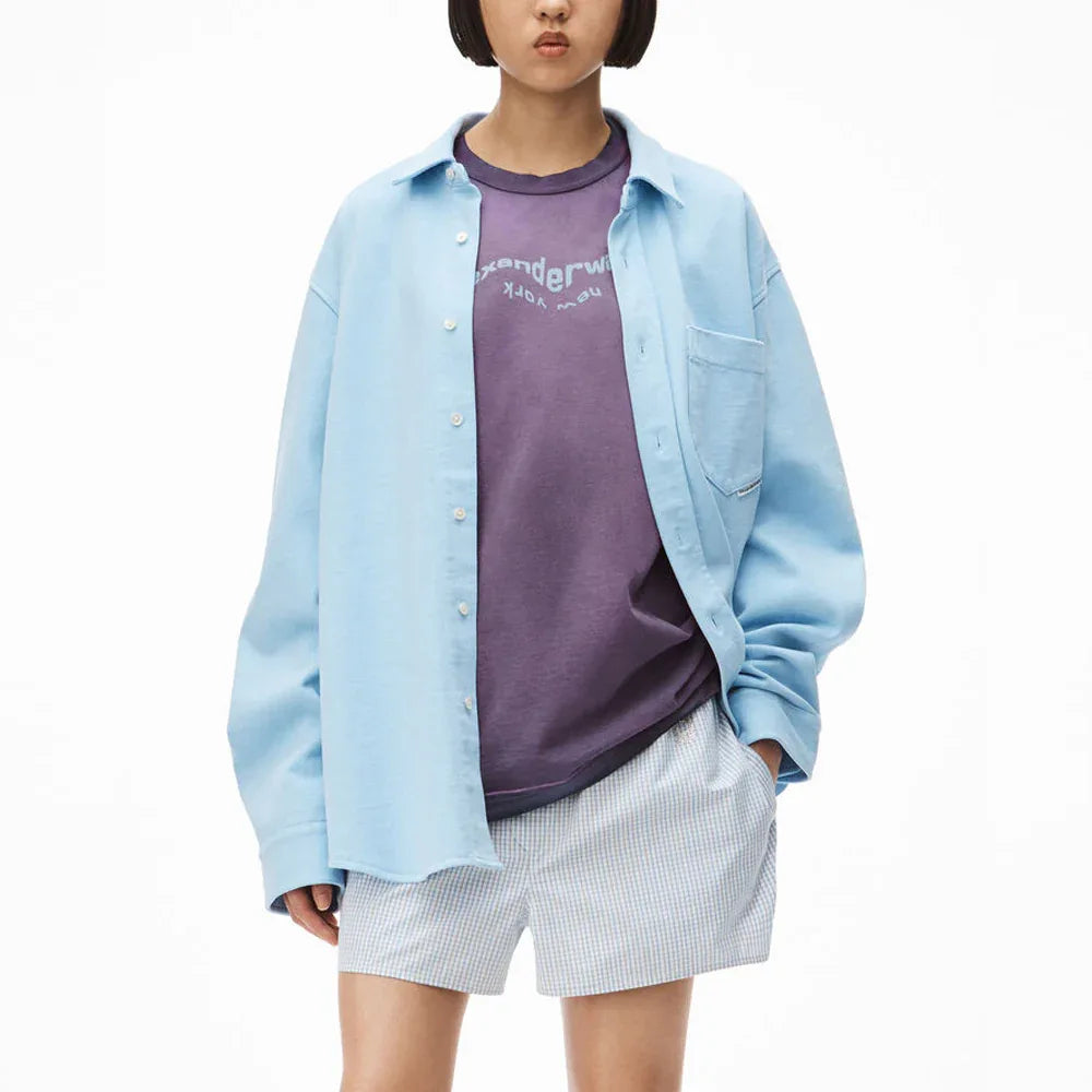 Warp Logo Garment Dye Tee - ALEXANDER WANG - VENTURER