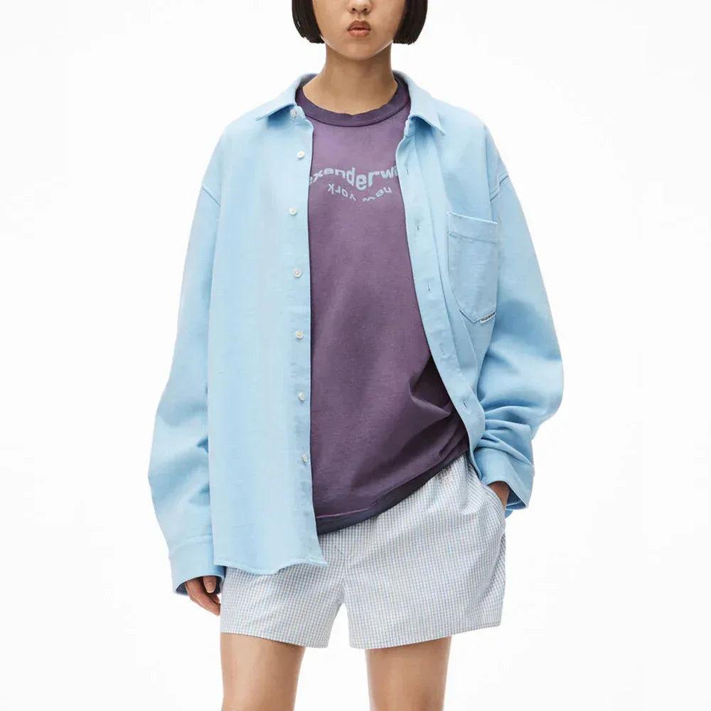 Warp Logo Garment Dye Tee - ALEXANDER WANG - VENTURER