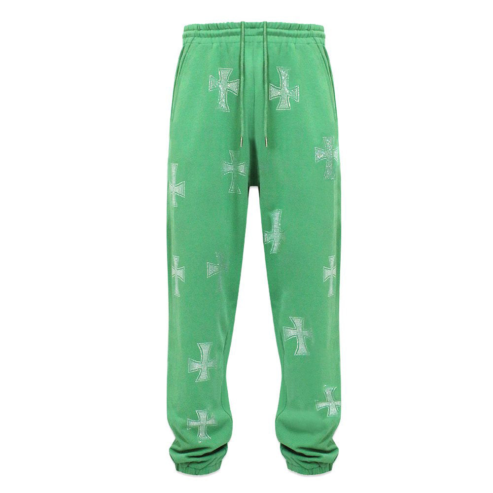 Cross Rhinestone Joggers