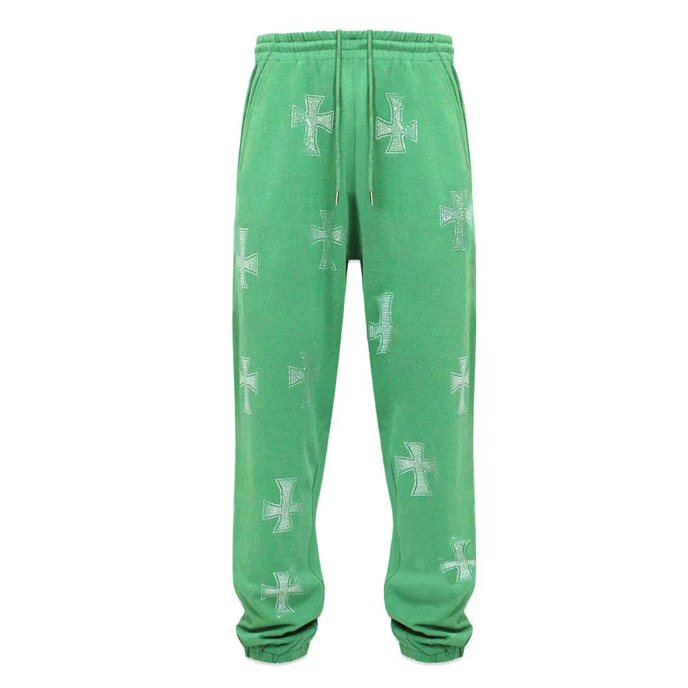 Cross Rhinestone Joggers - UNKNOWN LONDON - VENTURER