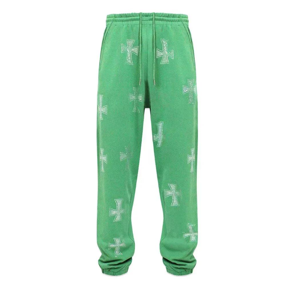 Cross Rhinestone Joggers - UNKNOWN LONDON - VENTURER