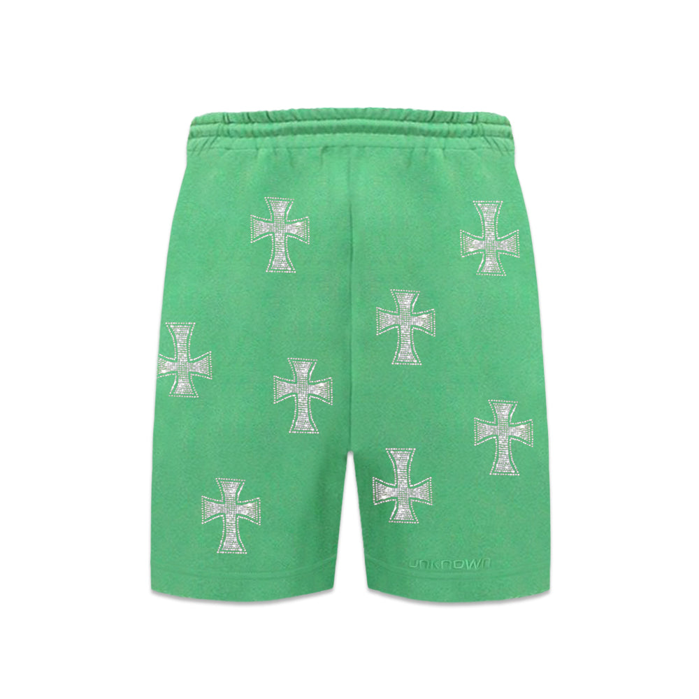 Cross Rhinestone Shorts