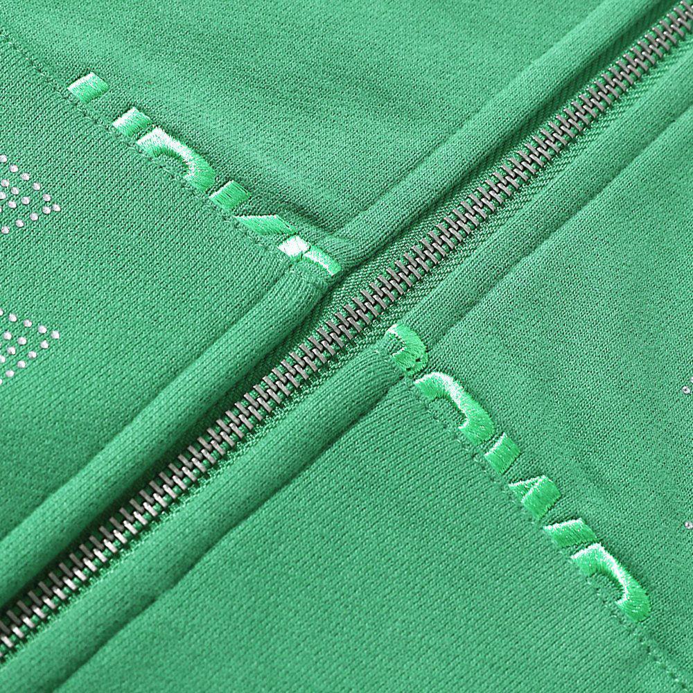 Cross Rhinestone Zip Up Hoodie - UNKNOWN LONDON - VENTURER