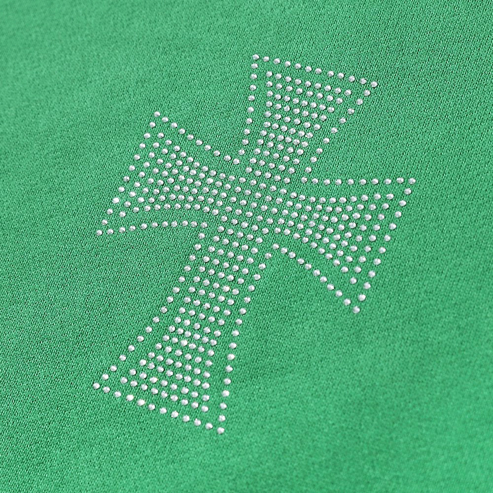 Cross Rhinestone Zip Up Hoodie