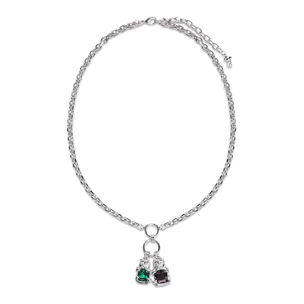 Black Green Gem Necklace - MAISON EMERALD - VENTURER