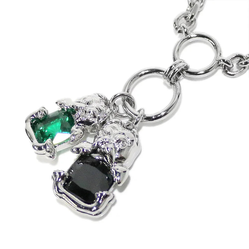 Black Green Gem Necklace - MAISON EMERALD - VENTURER