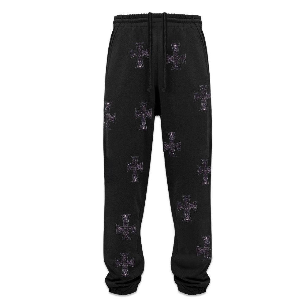 Cross Rhinestone Joggers