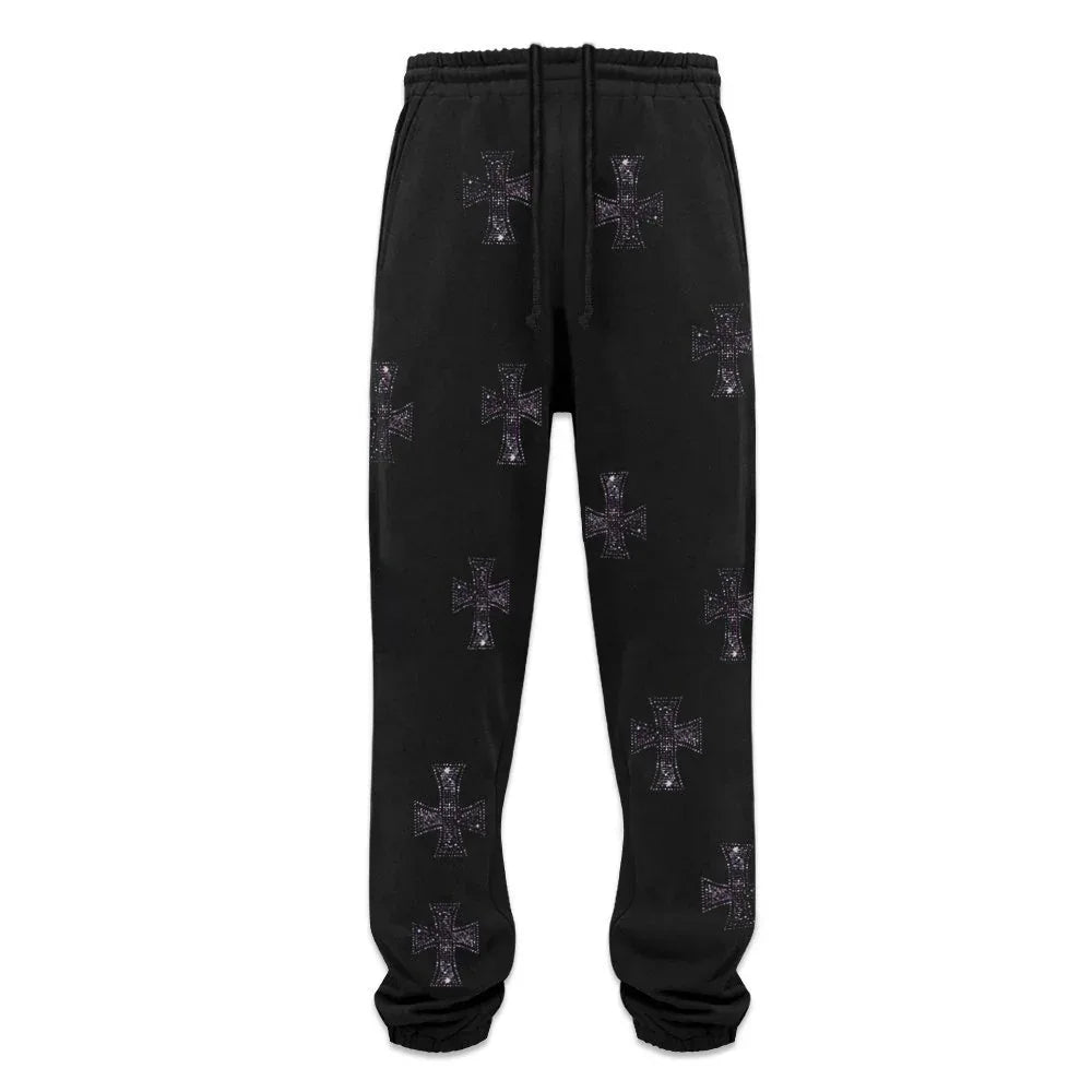 Cross Rhinestone Joggers - UNKNOWN LONDON - VENTURER