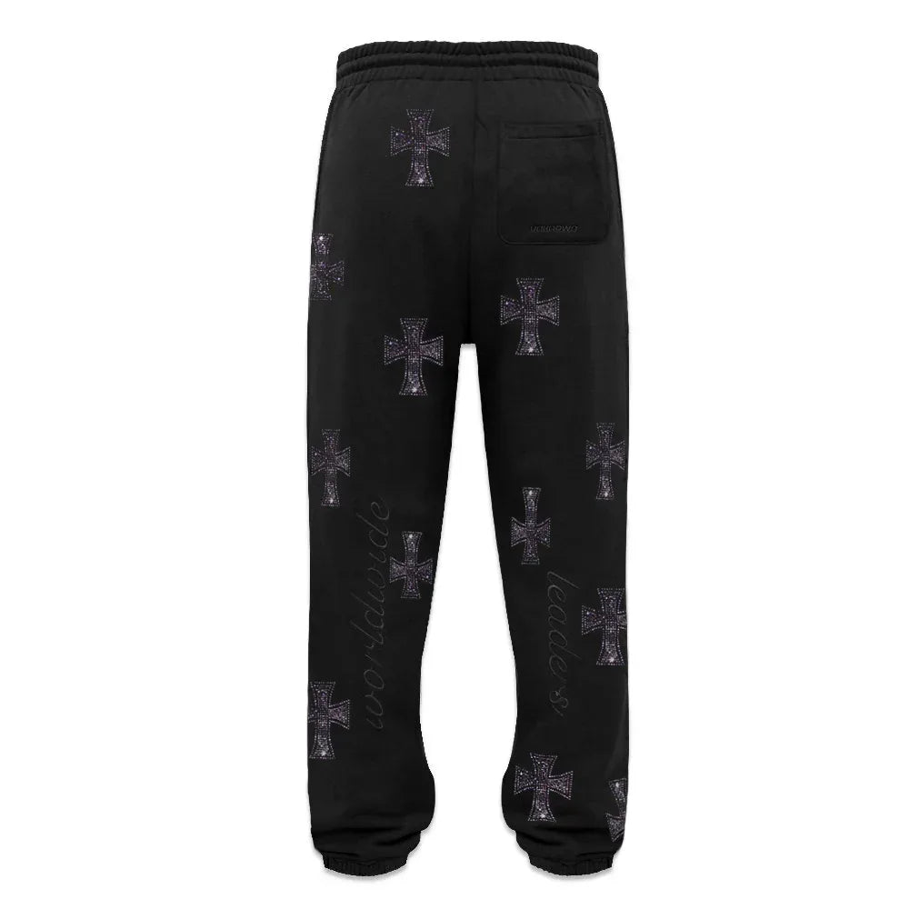 Cross Rhinestone Joggers - UNKNOWN LONDON - VENTURER