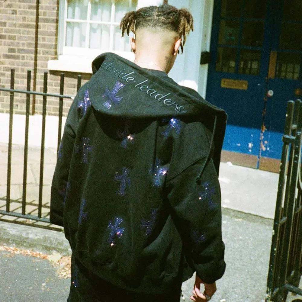 Cross Rhinestone Joggers - UNKNOWN LONDON - VENTURER