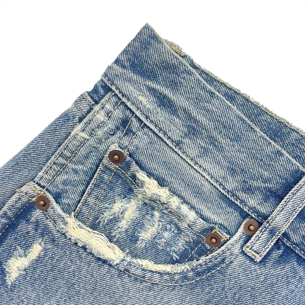 702 Embroidered Logo Denim Jeans