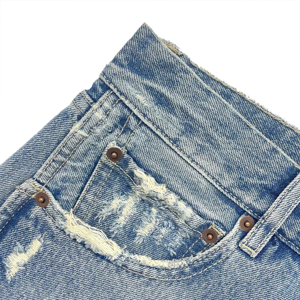 702 Embroidered Logo Denim Jeans - 1989 STUDIO - VENTURER