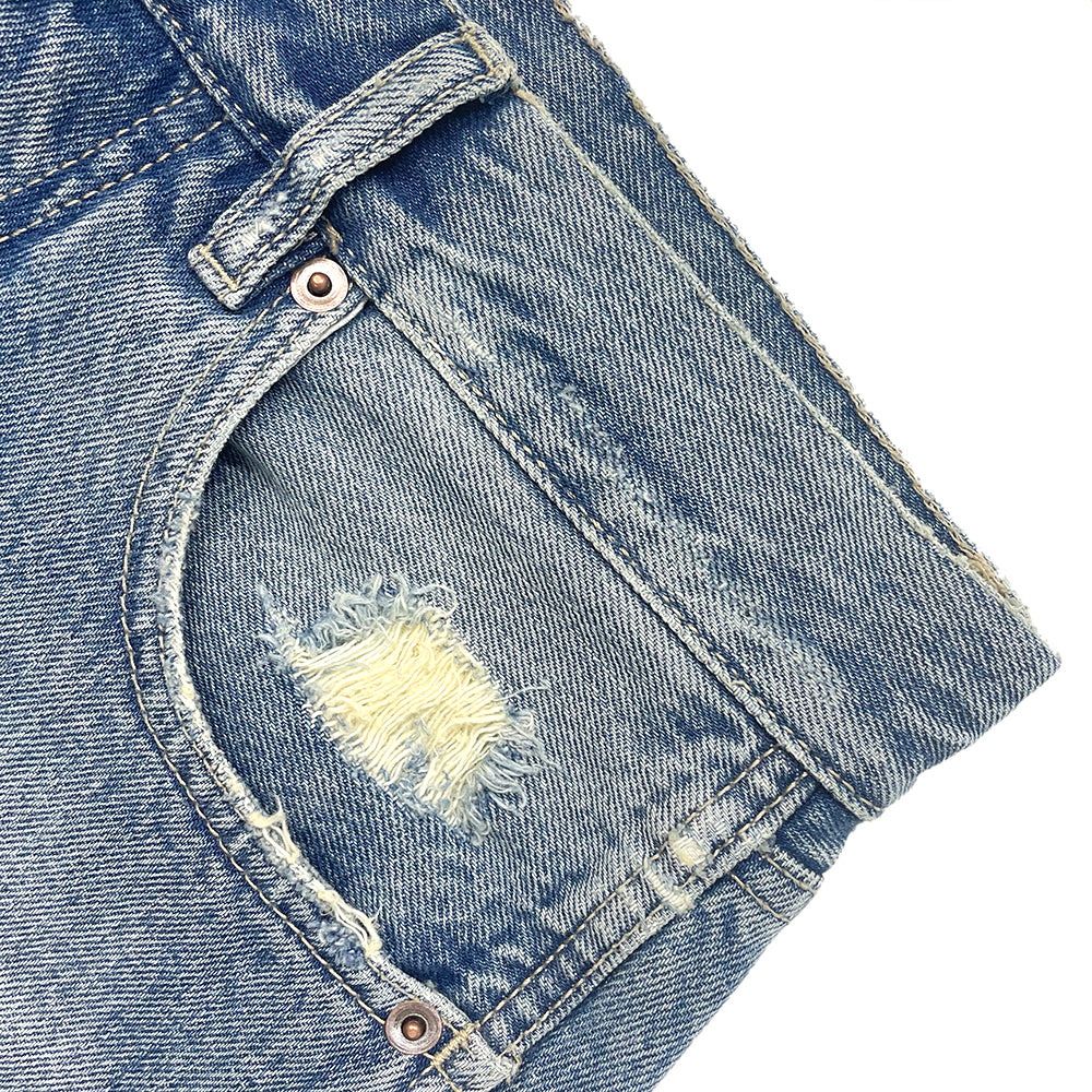702 Embroidered Logo Denim Jeans