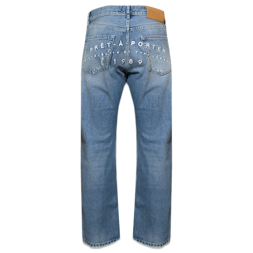 702 Embroidered Logo Denim Jeans