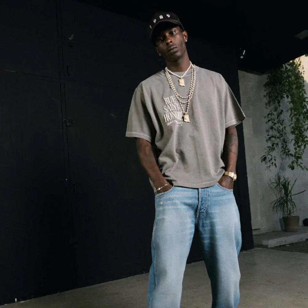 702 Embroidered Logo Denim Jeans - 1989 STUDIO - VENTURER