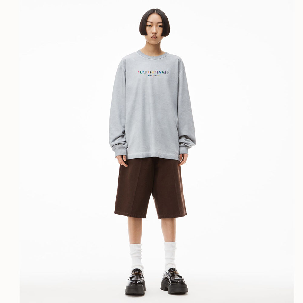 Multicolor Puff Logo LS Tee