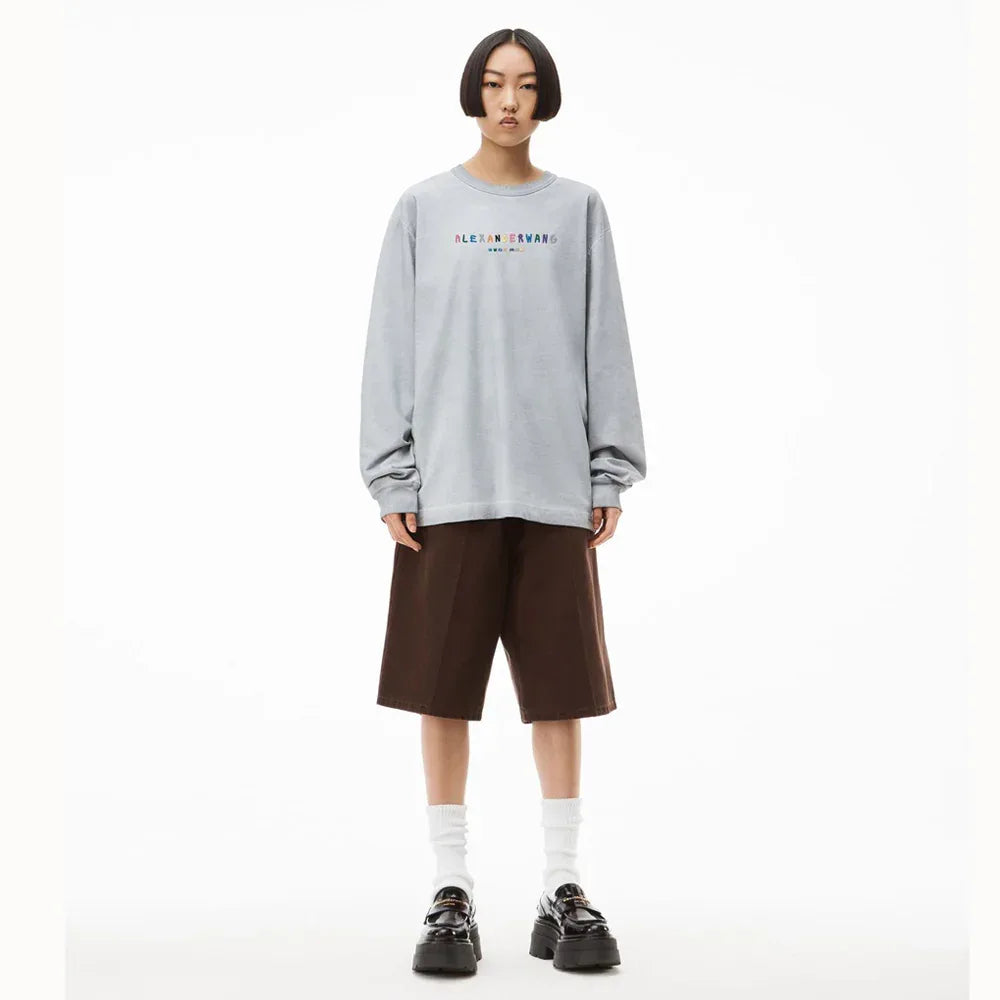 Multicolor Puff Logo LS Tee - ALEXANDER WANG - VENTURER