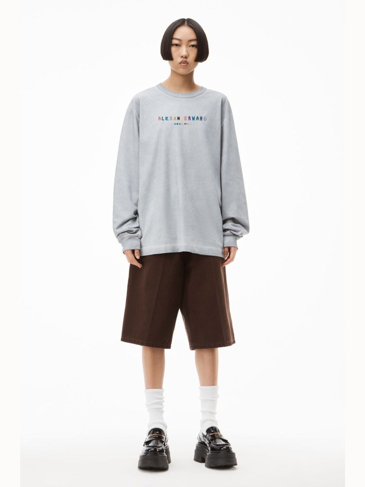 Multicolor Puff Logo LS Tee