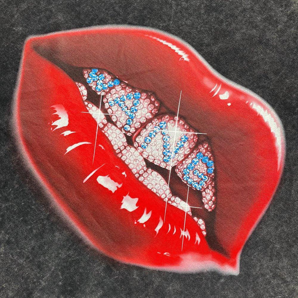 Printed Grill and Hotfix Logo LS Tee - ALEXANDER WANG - VENTURER