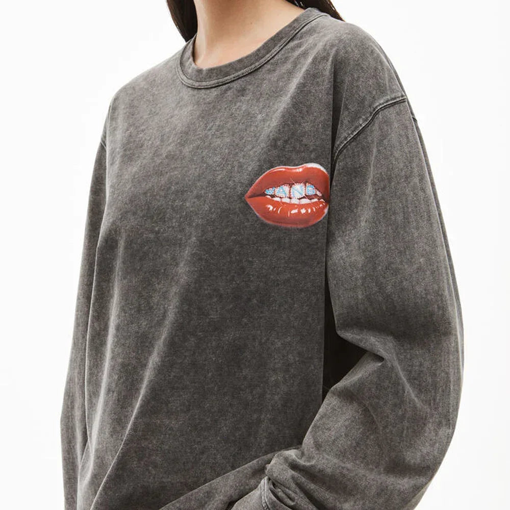 Printed Grill and Hotfix Logo LS Tee - ALEXANDER WANG - VENTURER