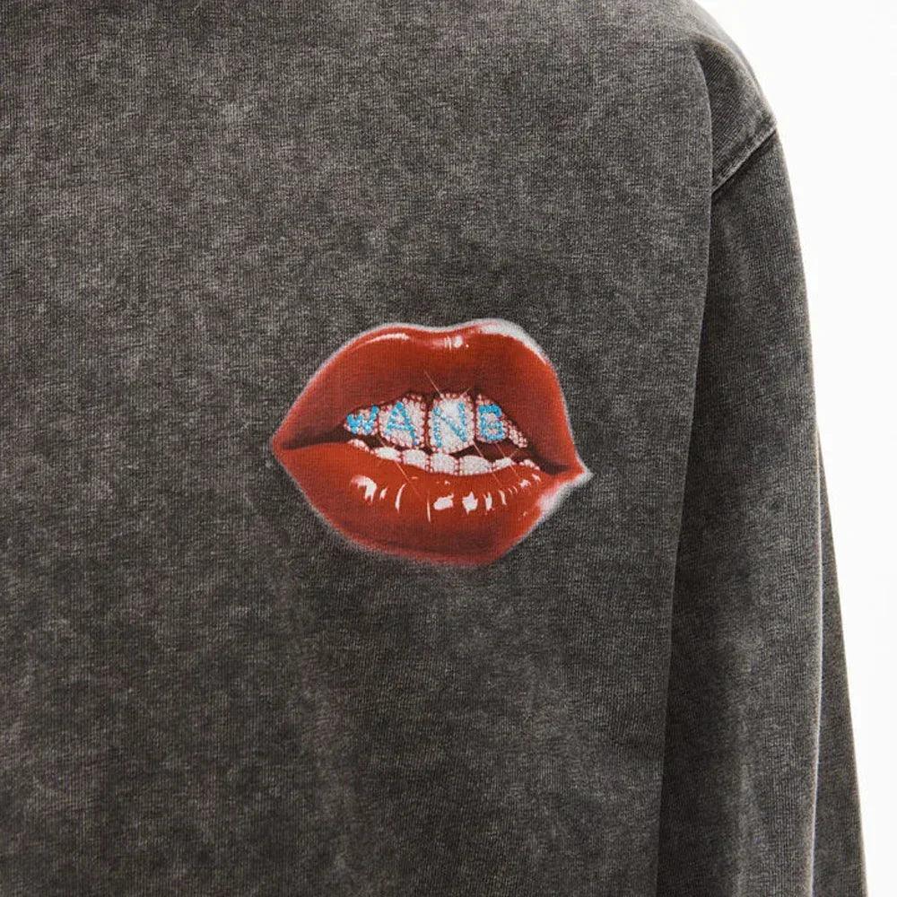 Printed Grill and Hotfix Logo LS Tee - ALEXANDER WANG - VENTURER