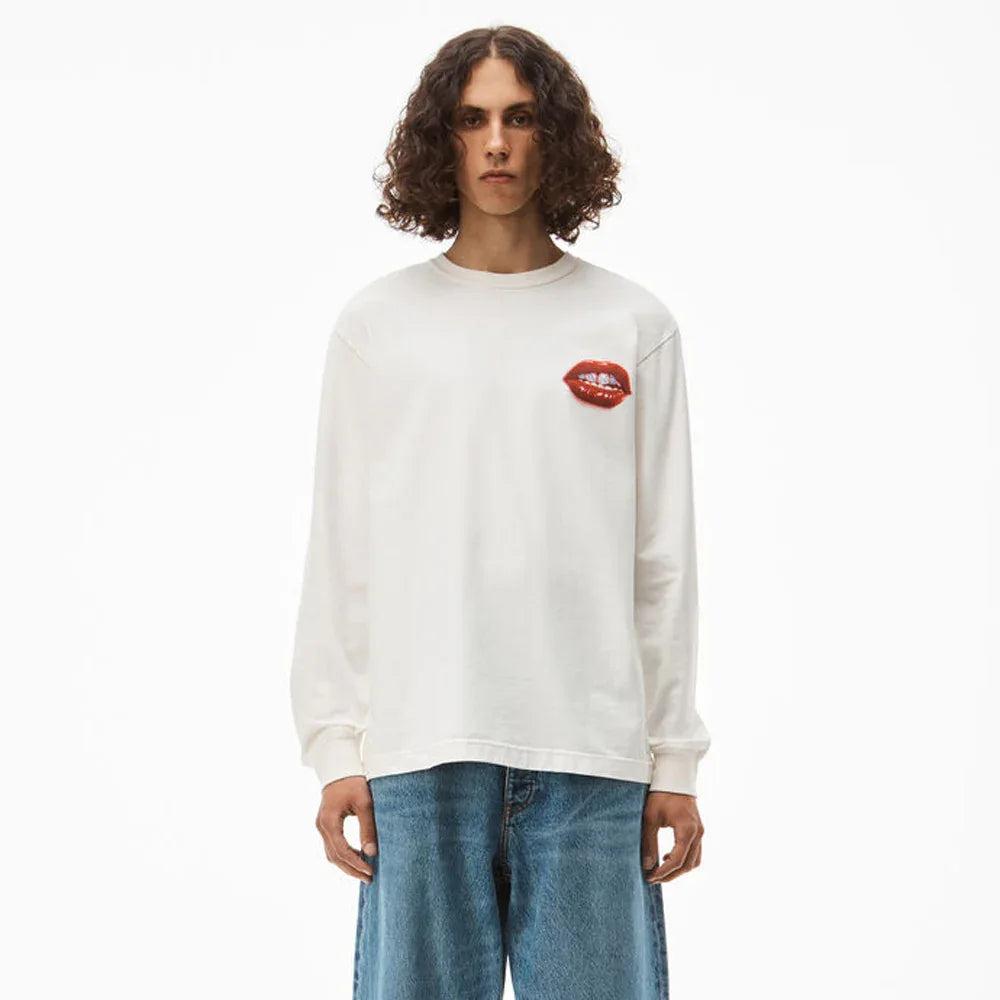 Printed Grill and Hotfix Logo LS Tee - ALEXANDER WANG - VENTURER