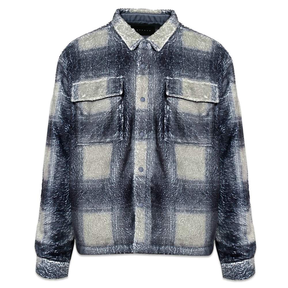 Plaid Cropped Sherpa Buttondown