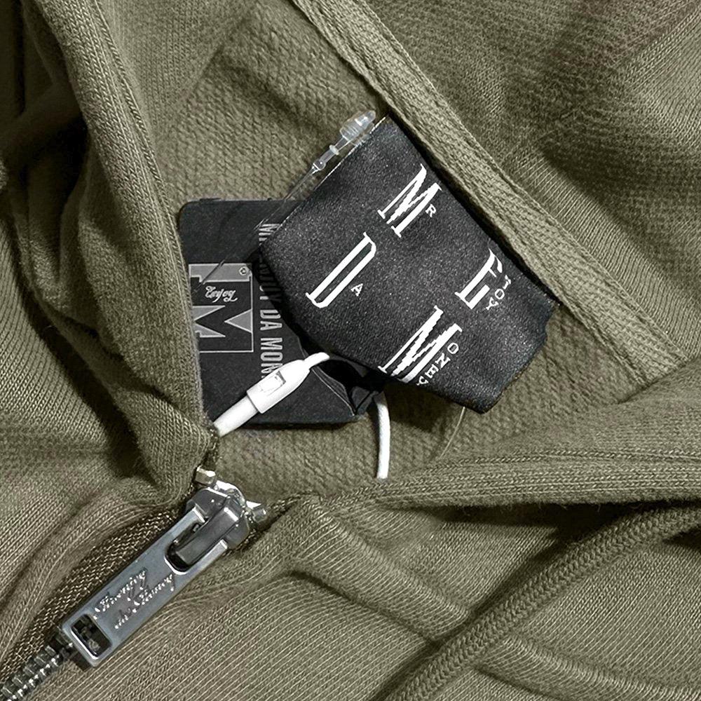 MEDM Washed Angel Zip Hoodie